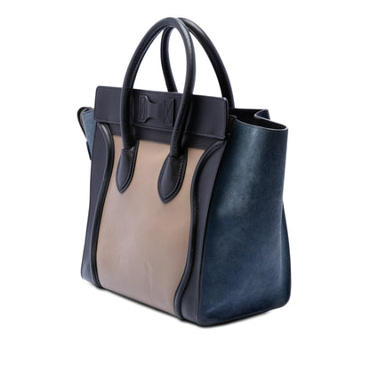 Tricolor Luggage Bag Leather Mini