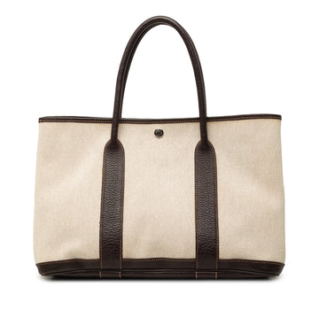 Garden Party Tote Toile and Leather 36