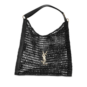 Oxalis Shoulder Bag Raffia Crochet with Leather