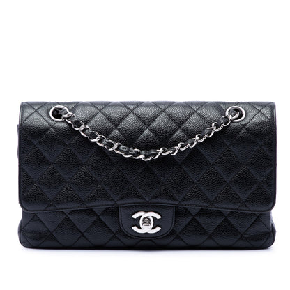 Classic Double Flap Bag Quilted Caviar Medium