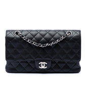 Classic Double Flap Bag Quilted Caviar Medium