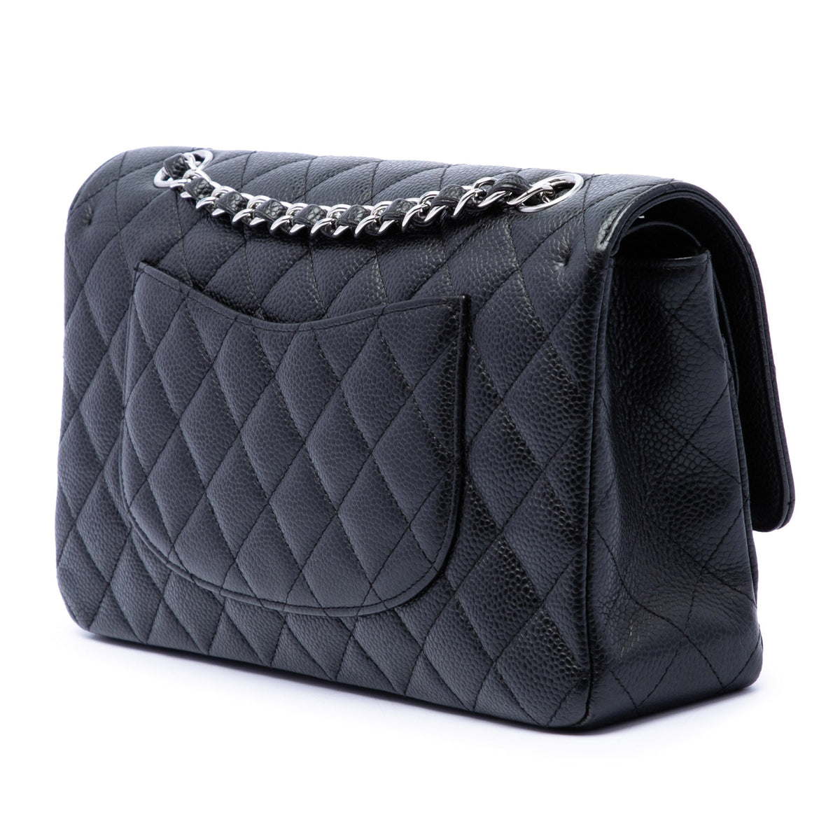Classic Double Flap Bag Quilted Caviar Medium