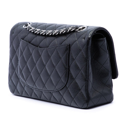 Classic Double Flap Bag Quilted Caviar Medium
