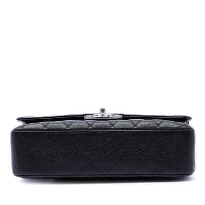 Classic Double Flap Bag Quilted Caviar Medium