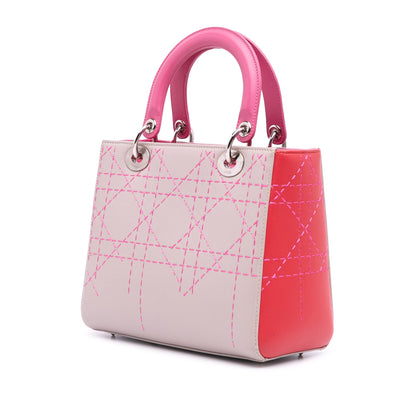 Lady Dior Bag Cannage Studded Lambskin Medium
