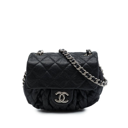 Chain Around Flap Bag Quilted Leather Small