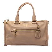Front Zip Convertible Satchel Vitello Phenix Medium