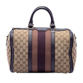 Vintage Web Boston Bag GG Canvas Medium