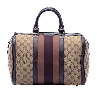 Vintage Web Boston Bag GG Canvas Medium