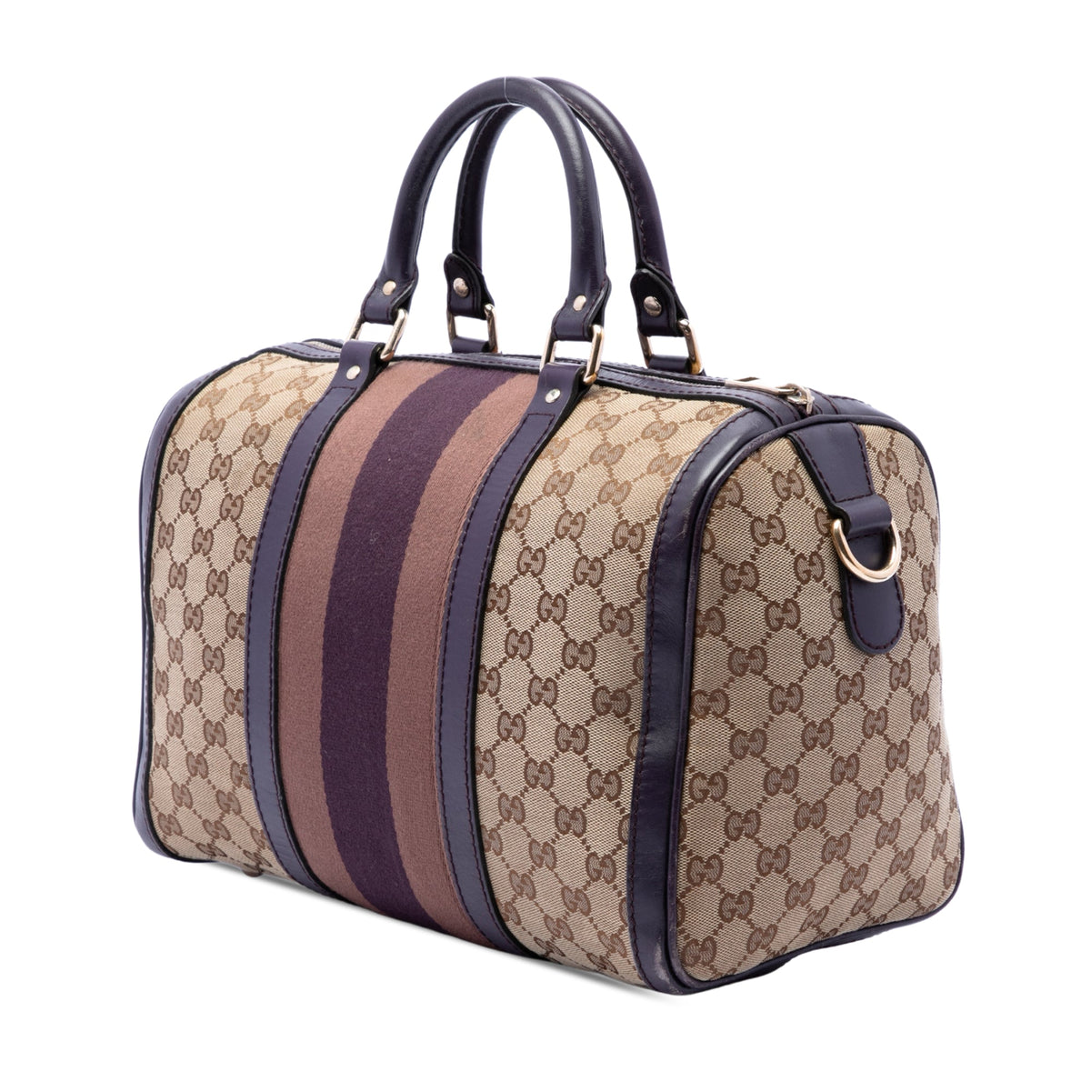 Vintage Web Boston Bag GG Canvas Medium