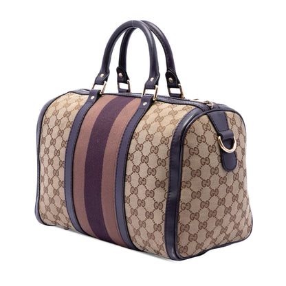Vintage Web Boston Bag GG Canvas Medium