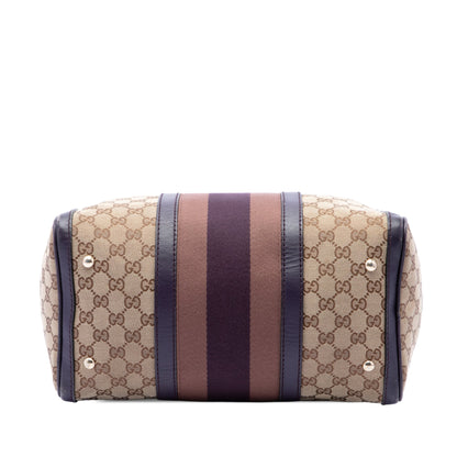 Vintage Web Boston Bag GG Canvas Medium