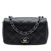 New Chic Flap Bag Diamond Embossed Calfskin Small