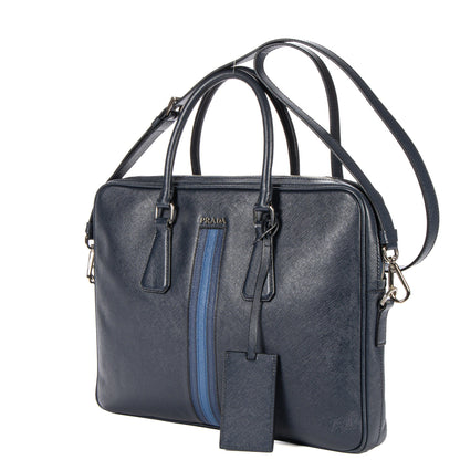 Convertible Zip Around Briefcase Saffiano Leather Medium