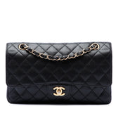Classic Double Flap Bag Quilted Caviar Medium