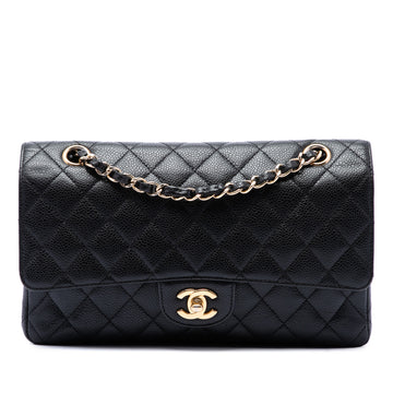 Classic Double Flap Bag Quilted Caviar Medium