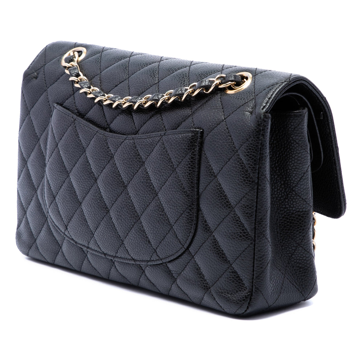 Classic Double Flap Bag Quilted Caviar Medium