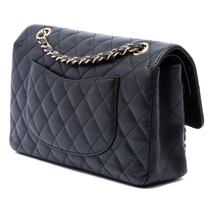 Classic Double Flap Bag Quilted Caviar Medium