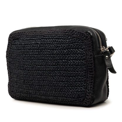Lou Camera Bag Woven Raffia Small