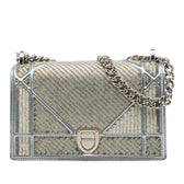 Diorama Flap Bag Beaded Leather Small