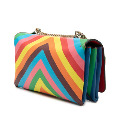 1973 Va Va Voom Clutch Striped Leather Medium