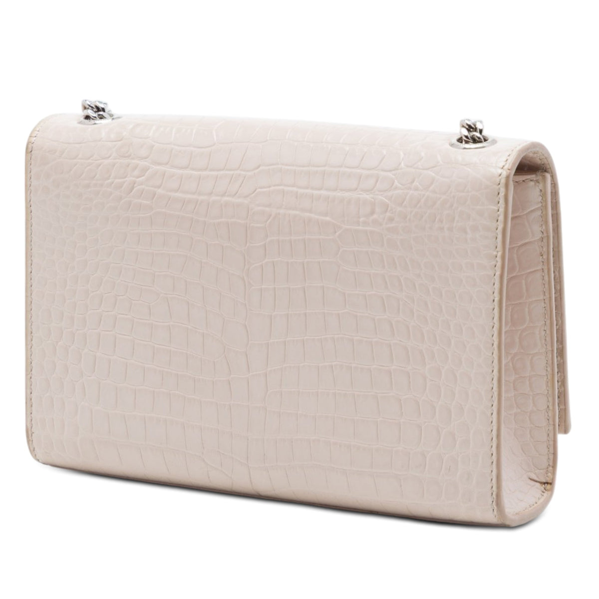 Classic Monogram Tassel Crossbody Bag Crocodile Embossed Leather Small