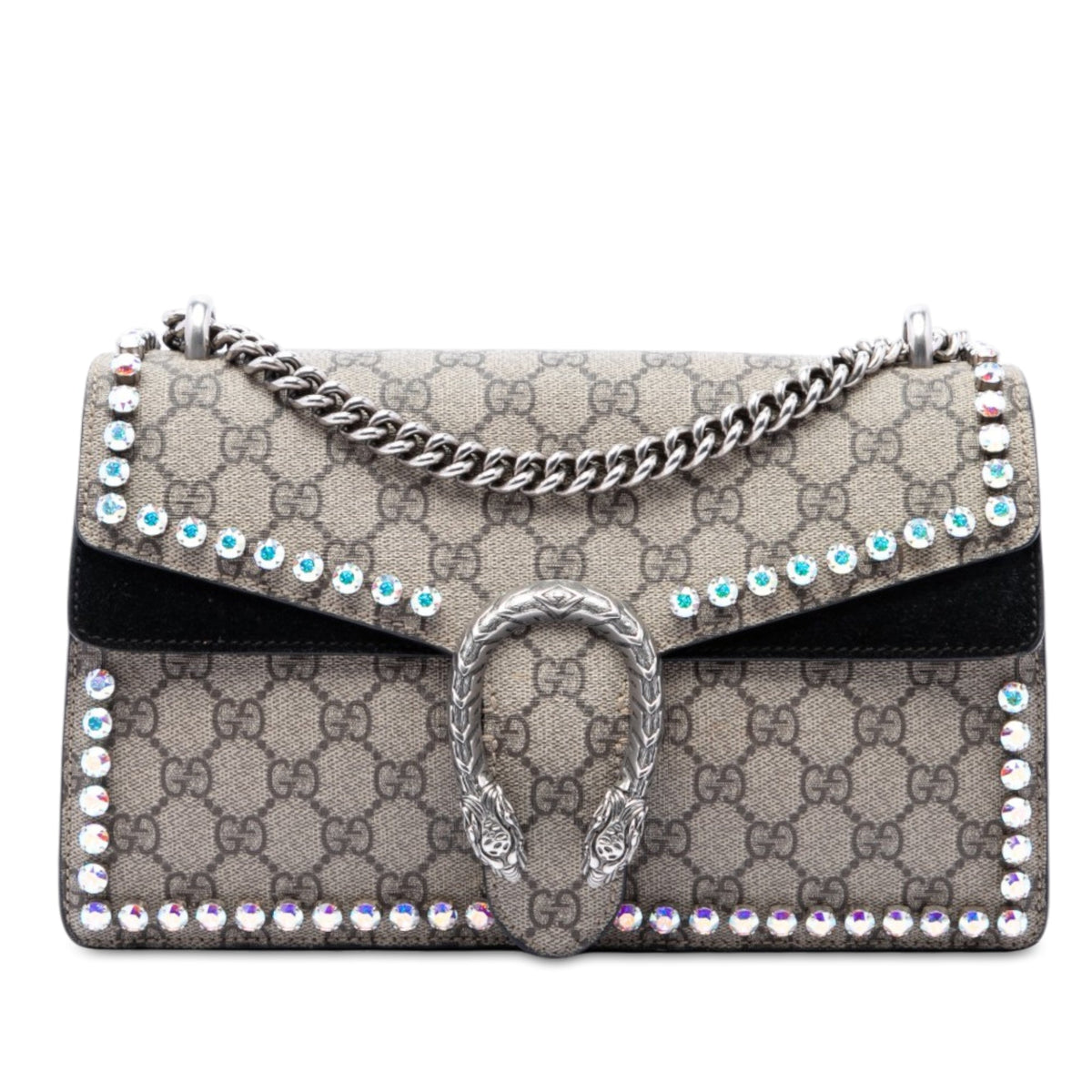 Dionysus Bag Crystal Embellished GG Coated Canvas Small
