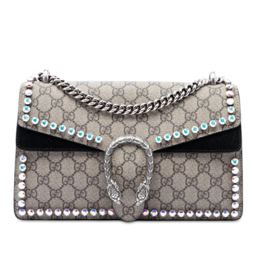 Dionysus Bag Crystal Embellished GG Coated Canvas Small