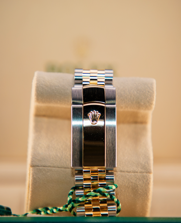 Rolex Datejust 36 mm Olive Green Diamonds 18k Yellow Gold Oyster 126283rbr-0012