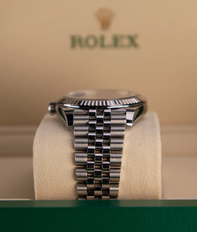 Rolex Datejust 41 mm Azzurro-Blue Oystersteel White Gold Jubilee 126334-0026