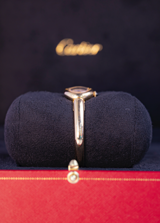 Cartier Baignoire Mini Yellow Gold Silver Dial Bracelet WGBA0044