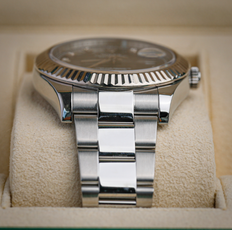 Rolex Datejust 41 mm Slate Diamond Oystersteel White Gold Jubilee 126334-0006