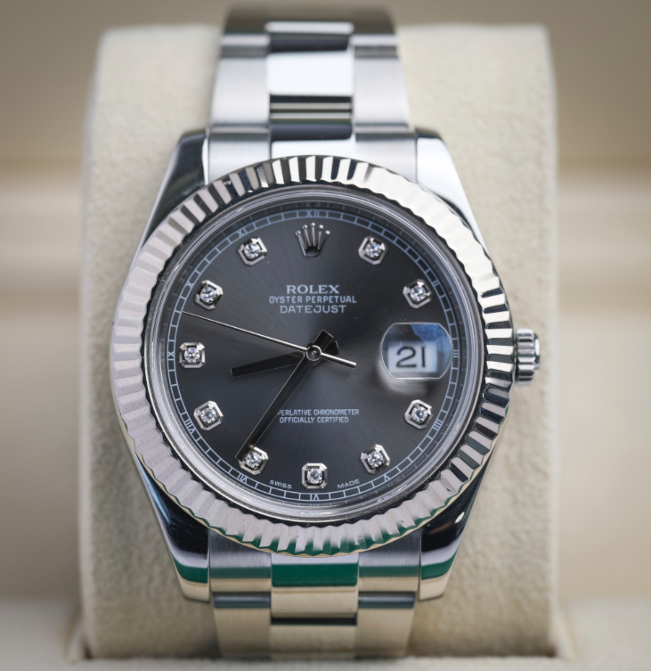Rolex Datejust 41 mm Slate Diamond Oystersteel White Gold Jubilee 126334-0006