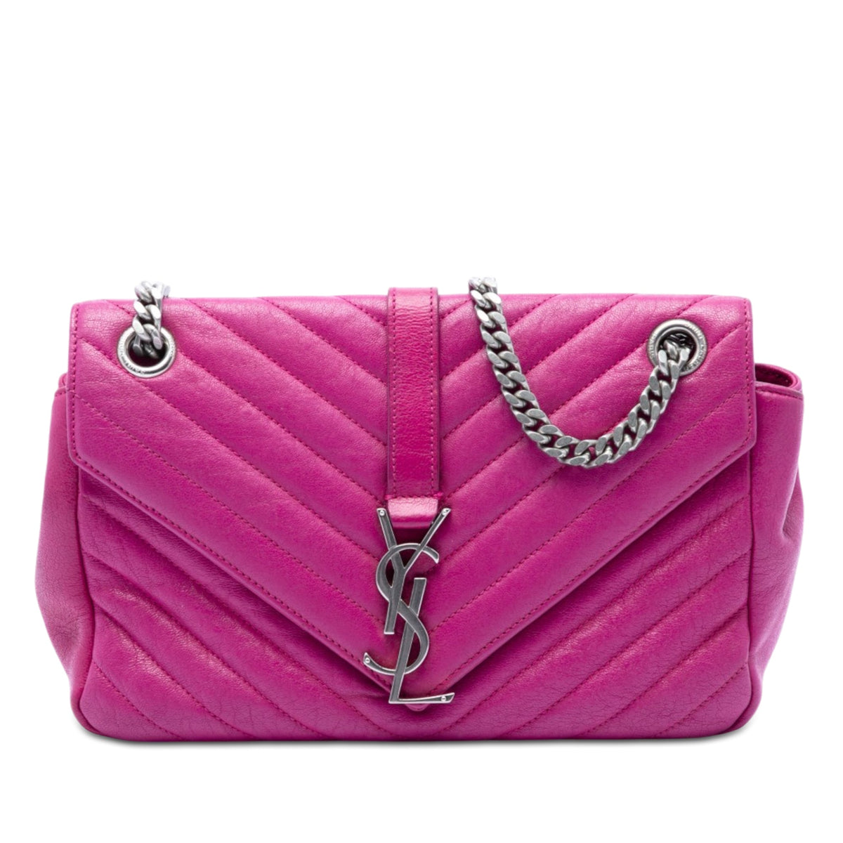 Classic Monogram Slouchy Envelope Satchel Matelasse Chevron Leather Medium