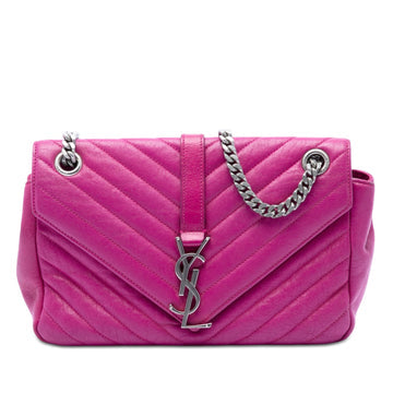 Classic Monogram Slouchy Envelope Satchel Matelasse Chevron Leather Medium
