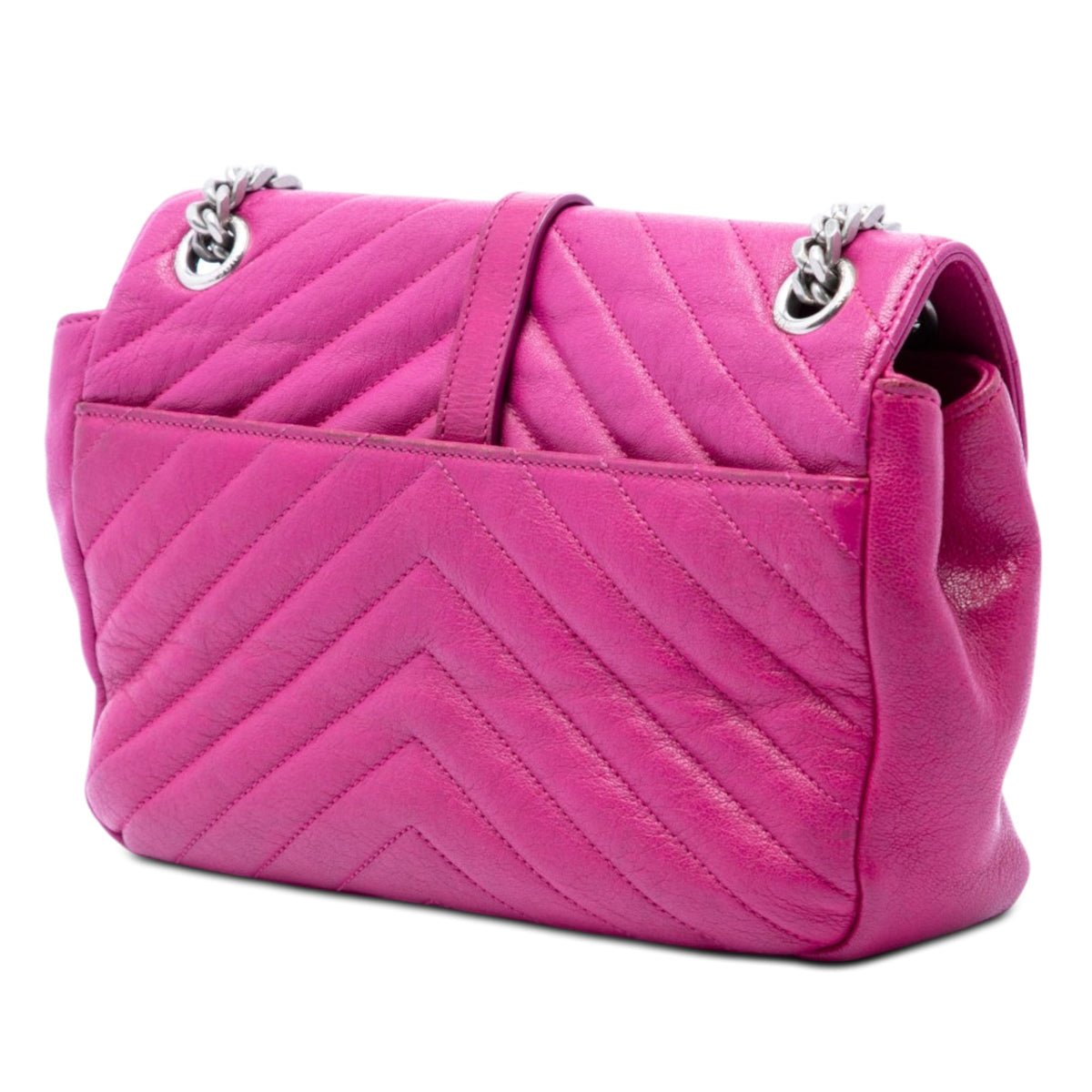 Classic Monogram Slouchy Envelope Satchel Matelasse Chevron Leather Medium