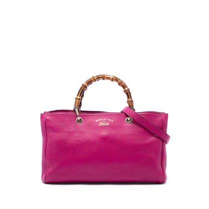 Bamboo Shopper Tote Leather Medium