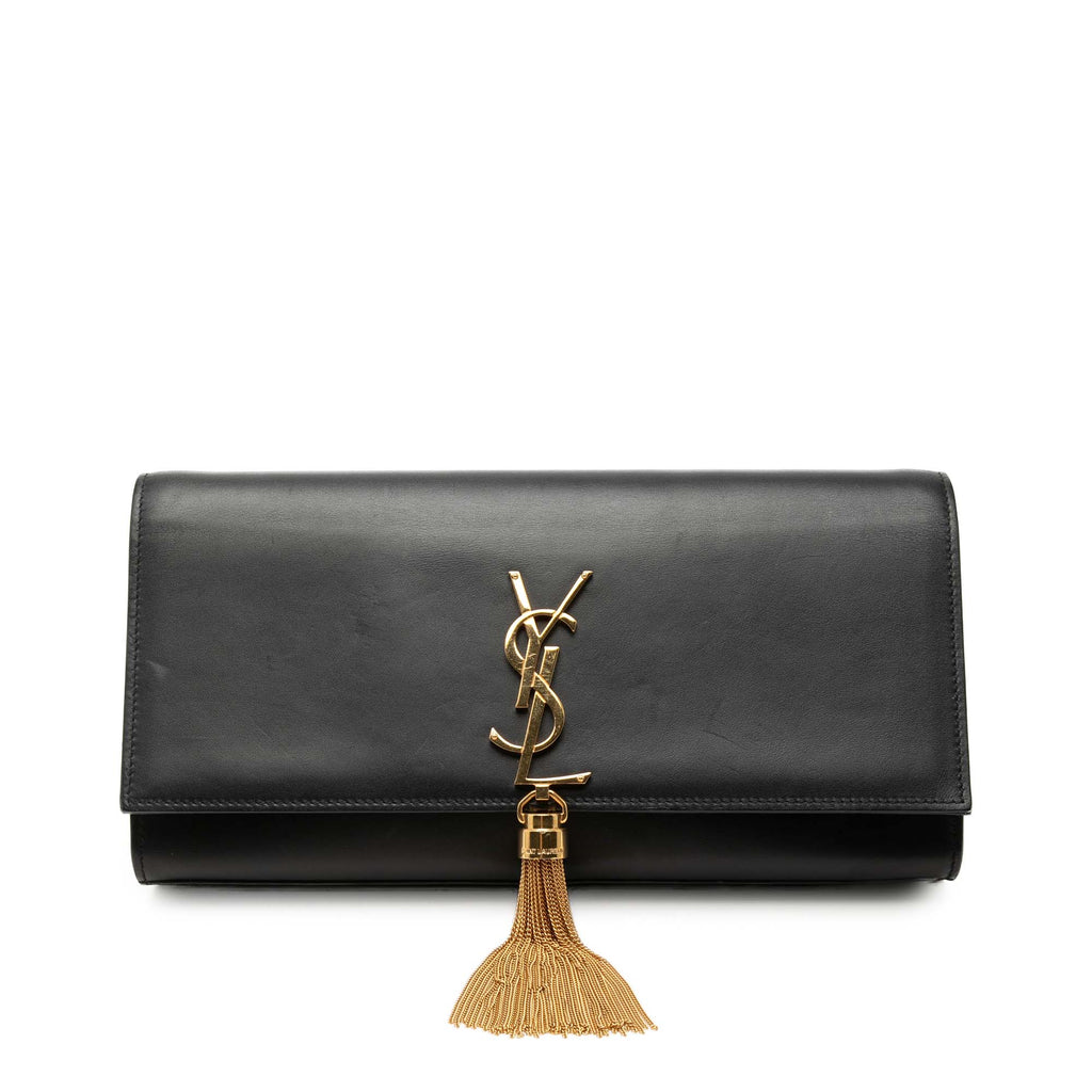 Classic Monogram Tassel Clutch Leather Long