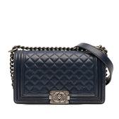 Boy Flap Bag Quilted Lambskin Old Medium