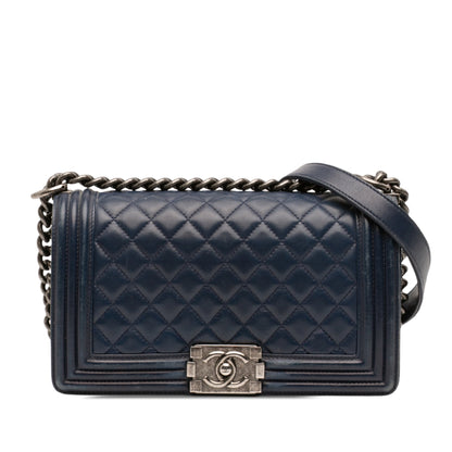 Boy Flap Bag Quilted Lambskin Old Medium