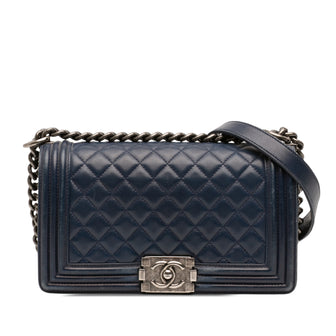 Boy Flap Bag Quilted Lambskin Old Medium