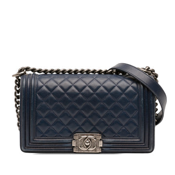 Boy Flap Bag Quilted Lambskin Old Medium