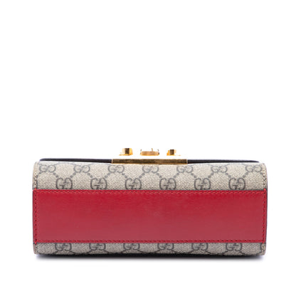 Padlock Shoulder Bag GG Coated Canvas and Leather Small