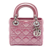 Lady Dior Chain Bag Cannage Quilt Iridescent Leather Mini