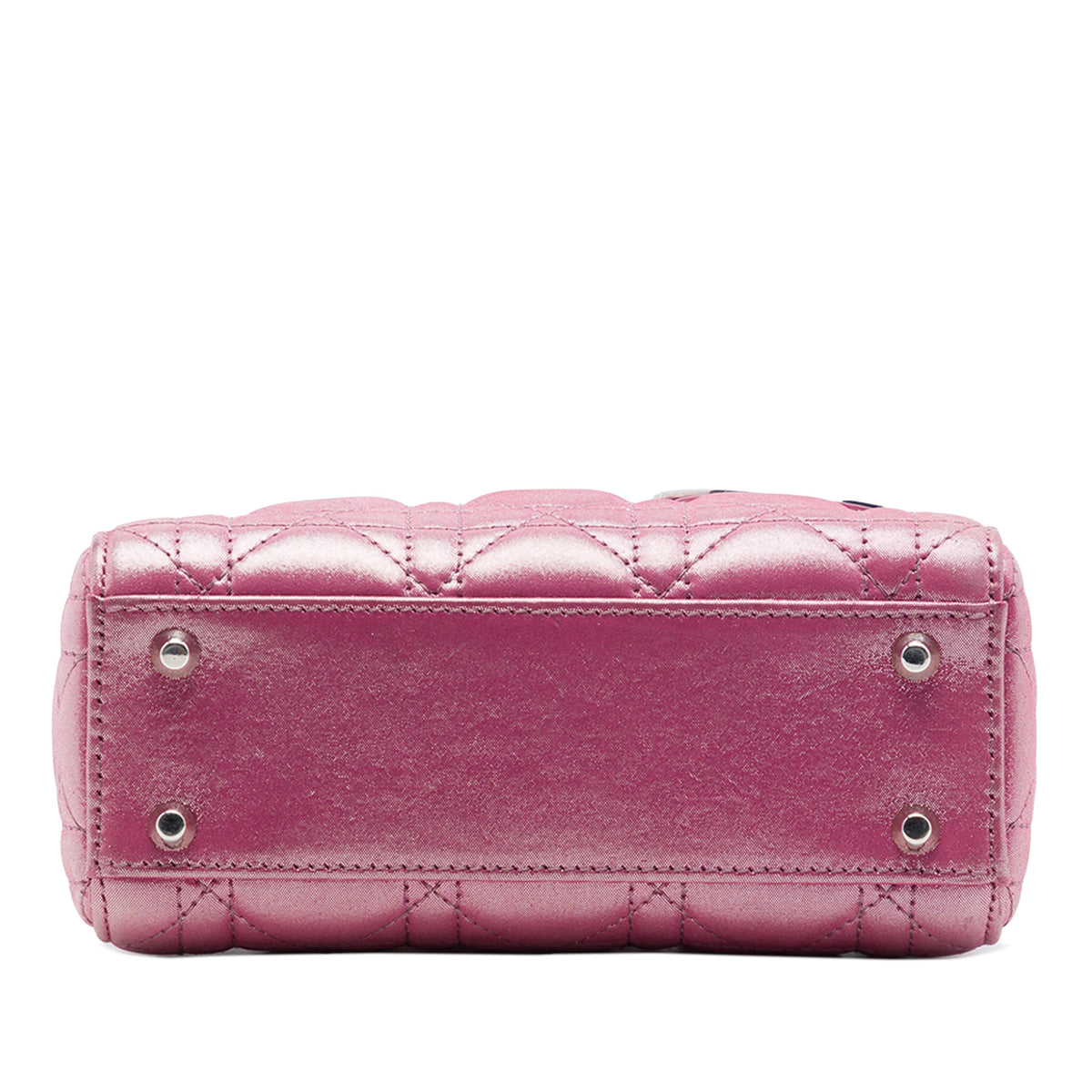 Lady Dior Chain Bag Cannage Quilt Iridescent Leather Mini