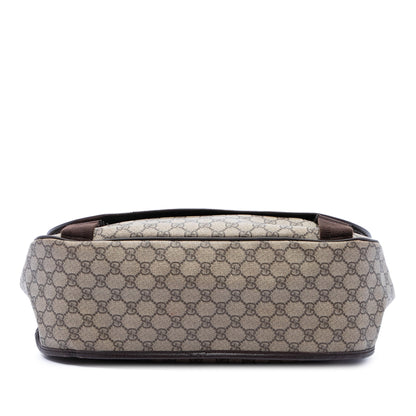 Double Buckle Messenger Bag GG Coated Canvas Large