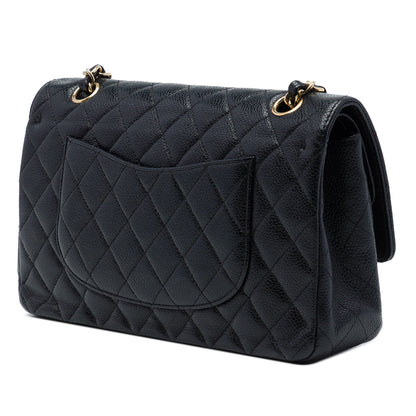 Classic Double Flap Bag Quilted Caviar Medium