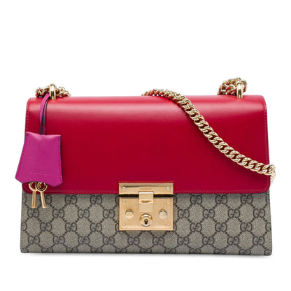 Padlock Shoulder Bag GG Coated Canvas and Leather Medium