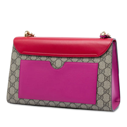 Padlock Shoulder Bag GG Coated Canvas and Leather Medium