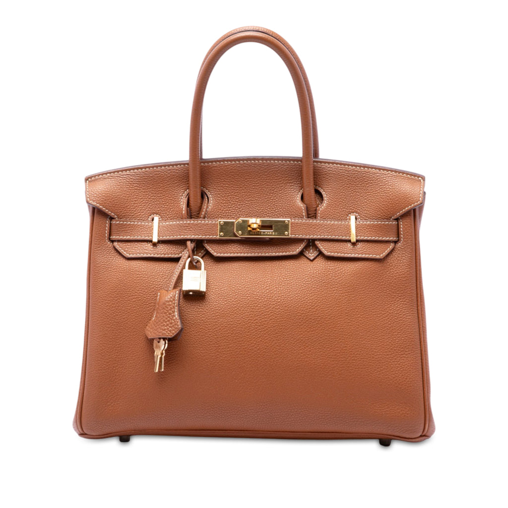Birkin Handbag Brown Togo with Gold Hardware 30